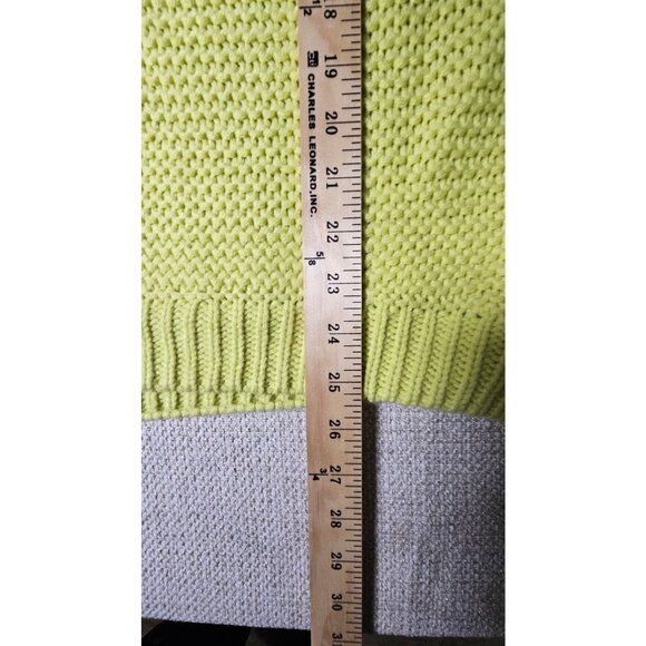 Blu Pepper Yellow Chunky Sweater Oversized Textured Statement Sleeves Size S - Picture 9 of 12